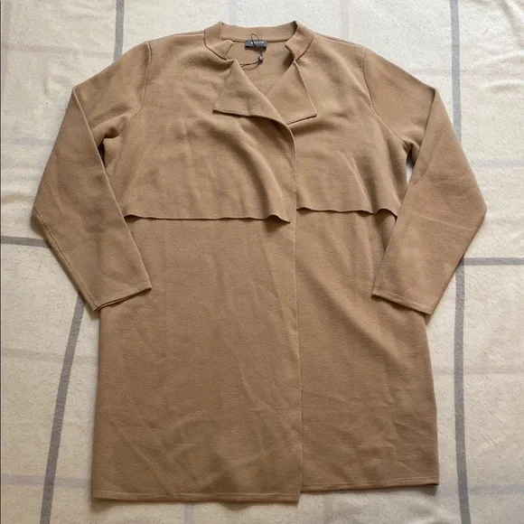 Basler 100% Virgin Wool Long Open Cardigan Sweater Size 42 EUR/ 10 US - Picture 3 of 14